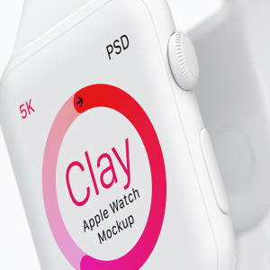 5K高分辨率Apple Watch智能手表黏土样机模板02 Clay Apple Watch Mockup 02