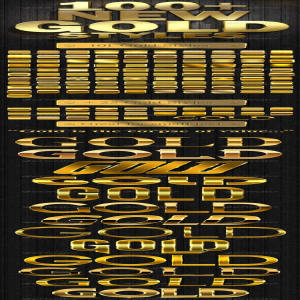 简易实现的photoshop黄金字体图层样式下载[PSD]