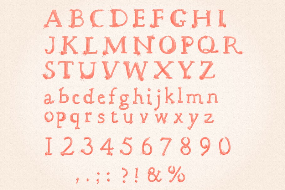 四色水彩卡通字母表 Watercolor Alphabet