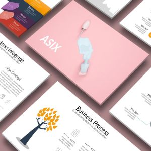 创意项目商业计划书演示PPT幻灯片模板 ASIX Powerpoint Template