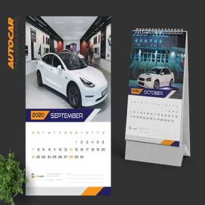 汽车经销商日历定制设计2020年活页台历设计模板 2020 Auto Car Calendar Pro插图6