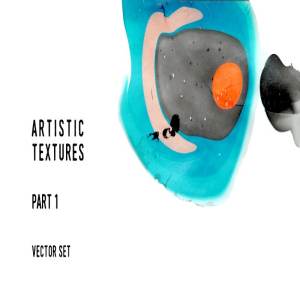 抽象水彩图案纹理+卡片模板 Artistic textures. Part 1