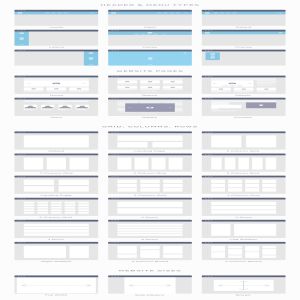 专业的网站线框图模型（Wireframe Mockups）文件下载 (ai)
