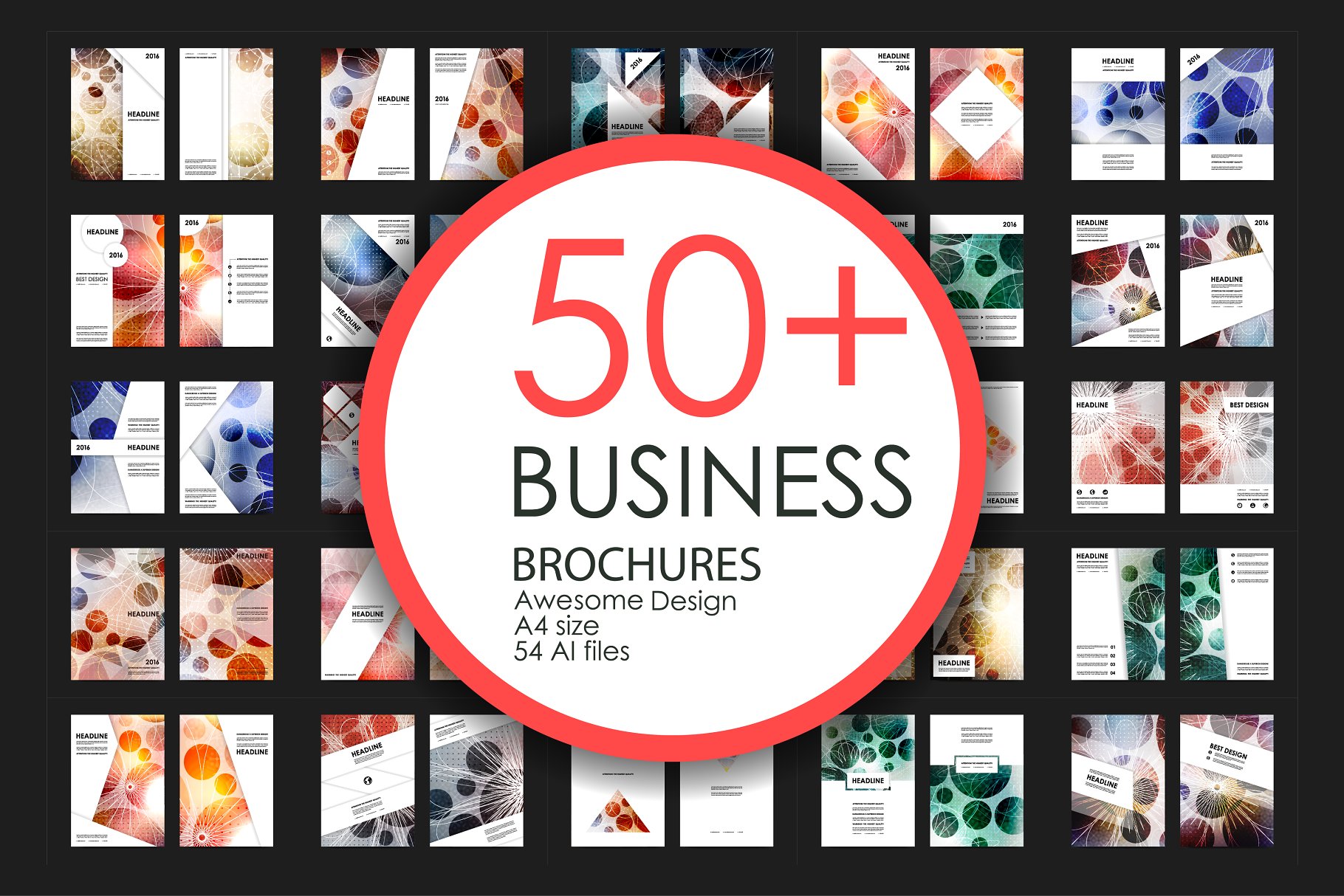 50+企业画册模板合集 50+ Business Brochures Bundle