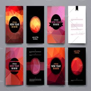 中国新年主题风小册子画册模板 Chinese New Year Brochures