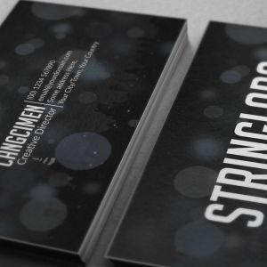 黑暗的散景名片设计模板