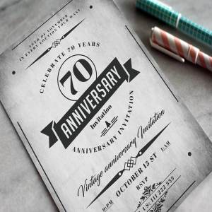 周年庆典纪念活动邀请函卡片模板 Anniversary Invitation Card