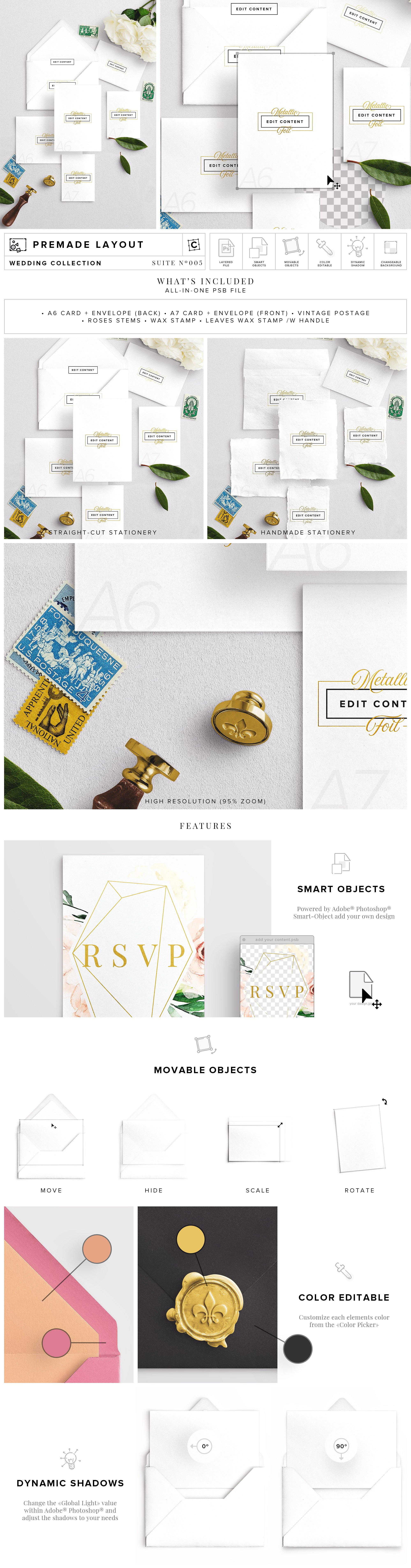 婚礼设计物料样机模板合集 Wedding Suite Mockup Scene