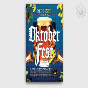 卡拉OK音乐派对传单PSD模板v13 Oktoberfest Flyer PSD V13
