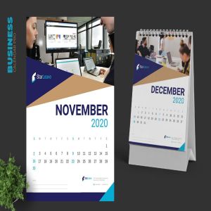 2020年企业定制活页台历表设计模板 Clean Business Calendar Pro插图7