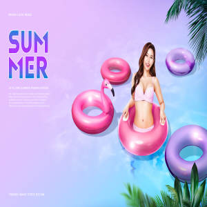 清爽夏日泳池派对聚会活动海报设计