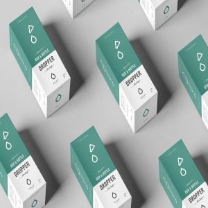 逼真的滴管包装VI样机展示模型mockups