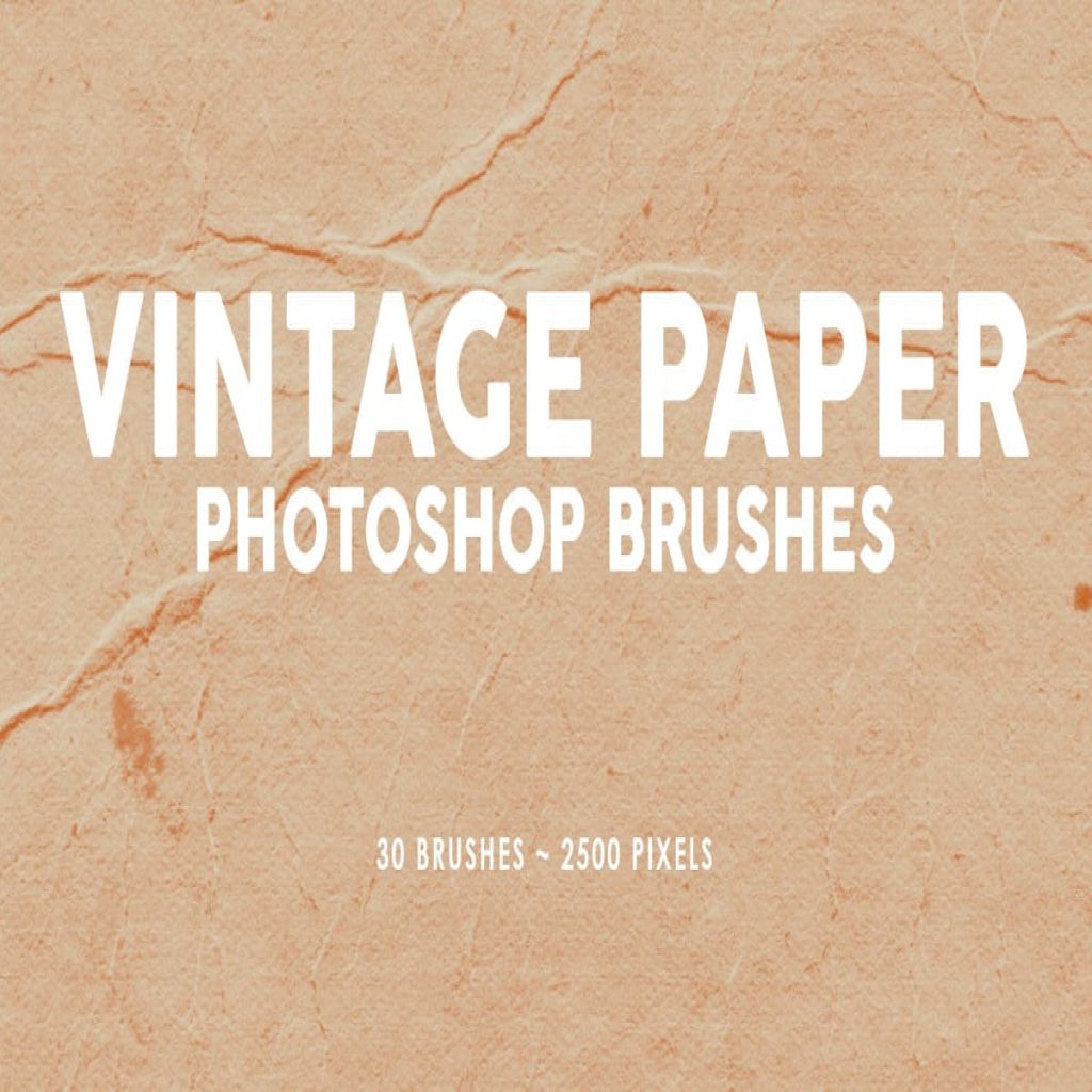 30个高清复古纸张纹理PS印章笔刷合集 30 Vintage Paper Photoshop Stamp Brushes插图