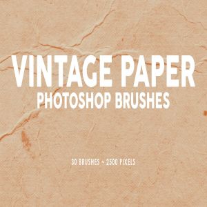 30个高清复古纸张纹理PS印章笔刷合集 30 Vintage Paper Photoshop Stamp Brushes