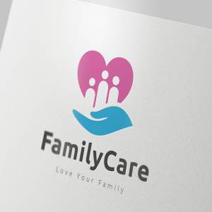 家庭关怀关爱主题Logo模板 Family Care Logo插图1