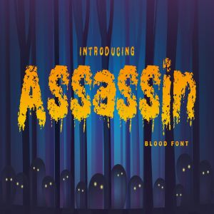 血淋淋恐怖风格英文装饰字体 Assassin | Decorative Blood Font