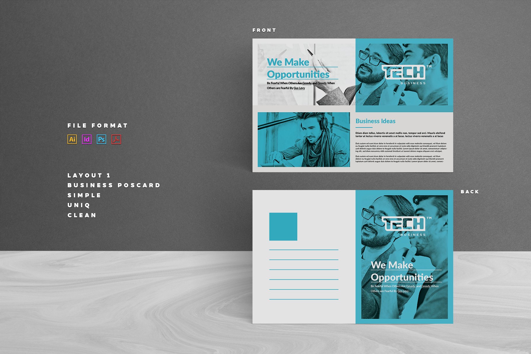 商务三折页小册子明信片 Postcard Postcard