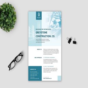 建筑基建公司简介宣传单设计模板 Constructor Corporate Flyer