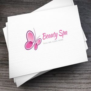 蝴蝶图形Logo设计模板 Tender Beauty Logo Template