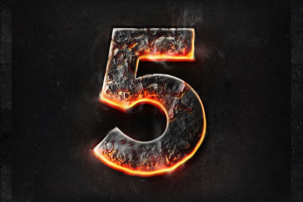 金属镀铬&火焰特效PS图层样式 Chrome & Fire Photoshop Layer Styles