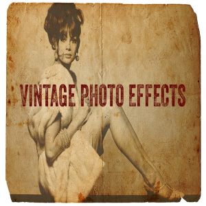 复古旧电影老照片样机模板 Vintage Photo Effects