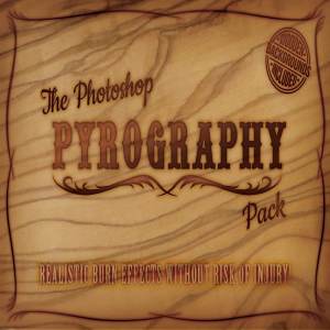 烧焦木板纸张效果图层样式 The Photoshop Pyrography Pack