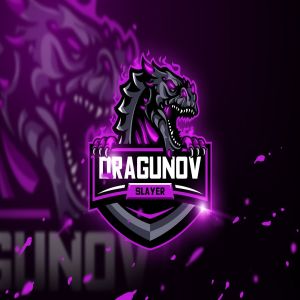 德拉古诺夫杀手电子竞技游戏战队队徽Logo模板 Dragunov Slayer – Mascot & Esport Logo