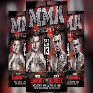 综合格斗赛事宣传传单模板 MMA Fight Flyer Template
