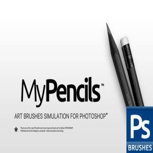 素描炭笔类手绘笔画铅笔笔刷 RM My Pencils