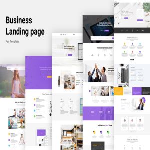 实用企业官网设计着陆页模板套装 Business Landing Page Website Template