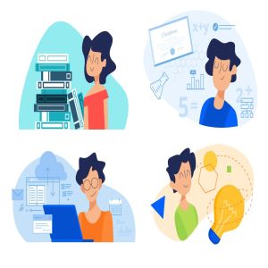 教育培训主题矢量概念插画 Set of education concepts