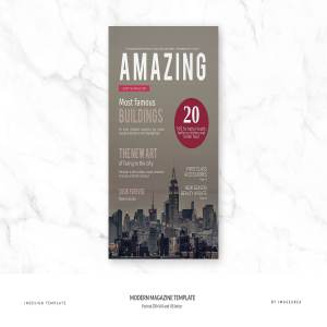 现代摩登城市宣传杂志画册模板 Modern Magazine Template