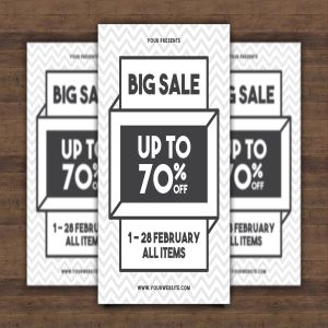 简约文字排版风格促销广告海报设计模板 Big Sale Flyer