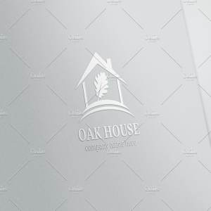 房子装修主题Logo模板 Oak House Logo插图4