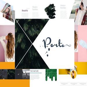 创意产品/摄影作品展览PPT幻灯片模板 PORTO – Portfolio Powerpoint Template