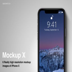 iPhone X设备UI设计展示样机模板 Mockups iPhone X