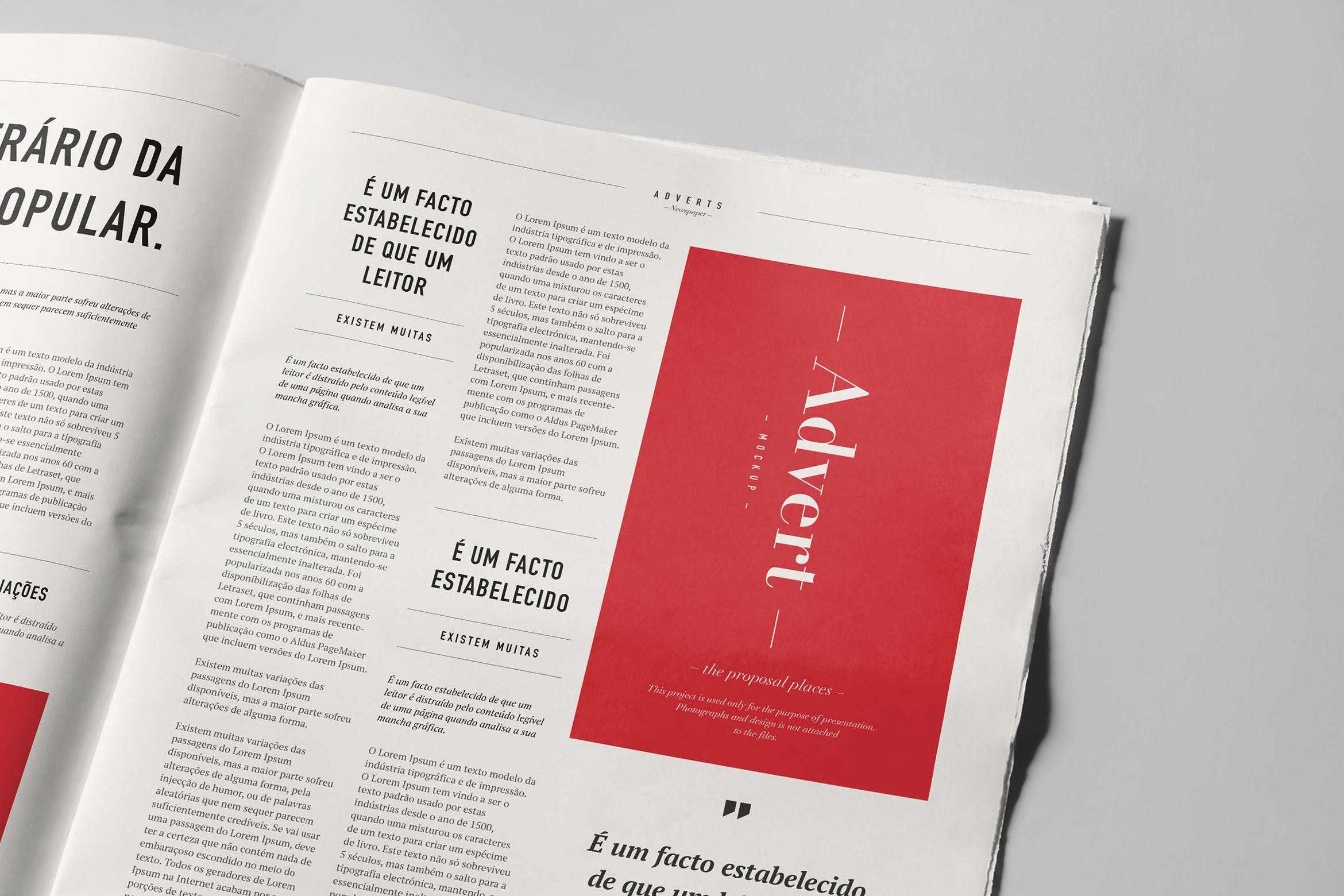 报纸广告印刷效果图样机模板 Newspaper Adverts Mock-up