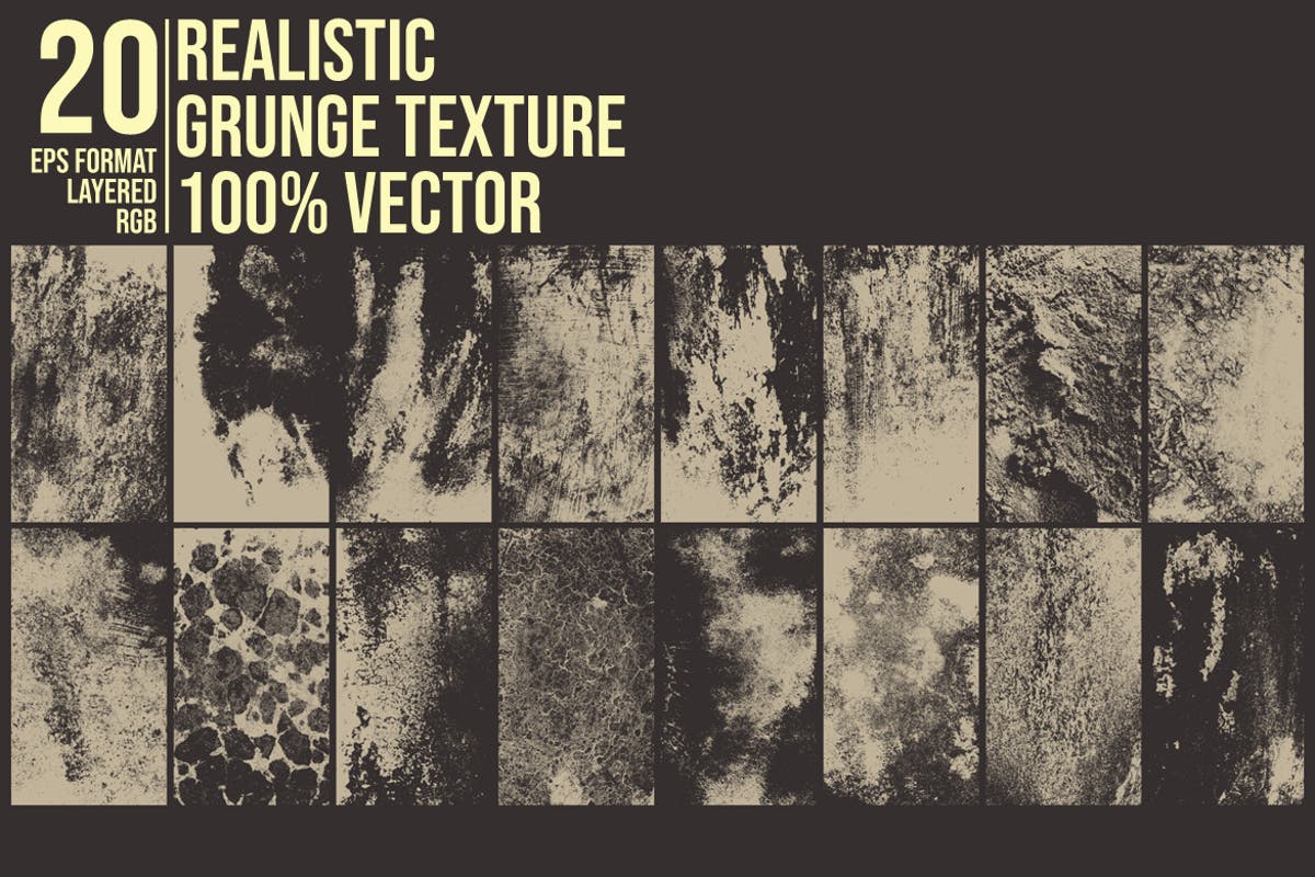 残旧墙壁墙体纹理素材合集 Rusty Wall Texture Vector eps