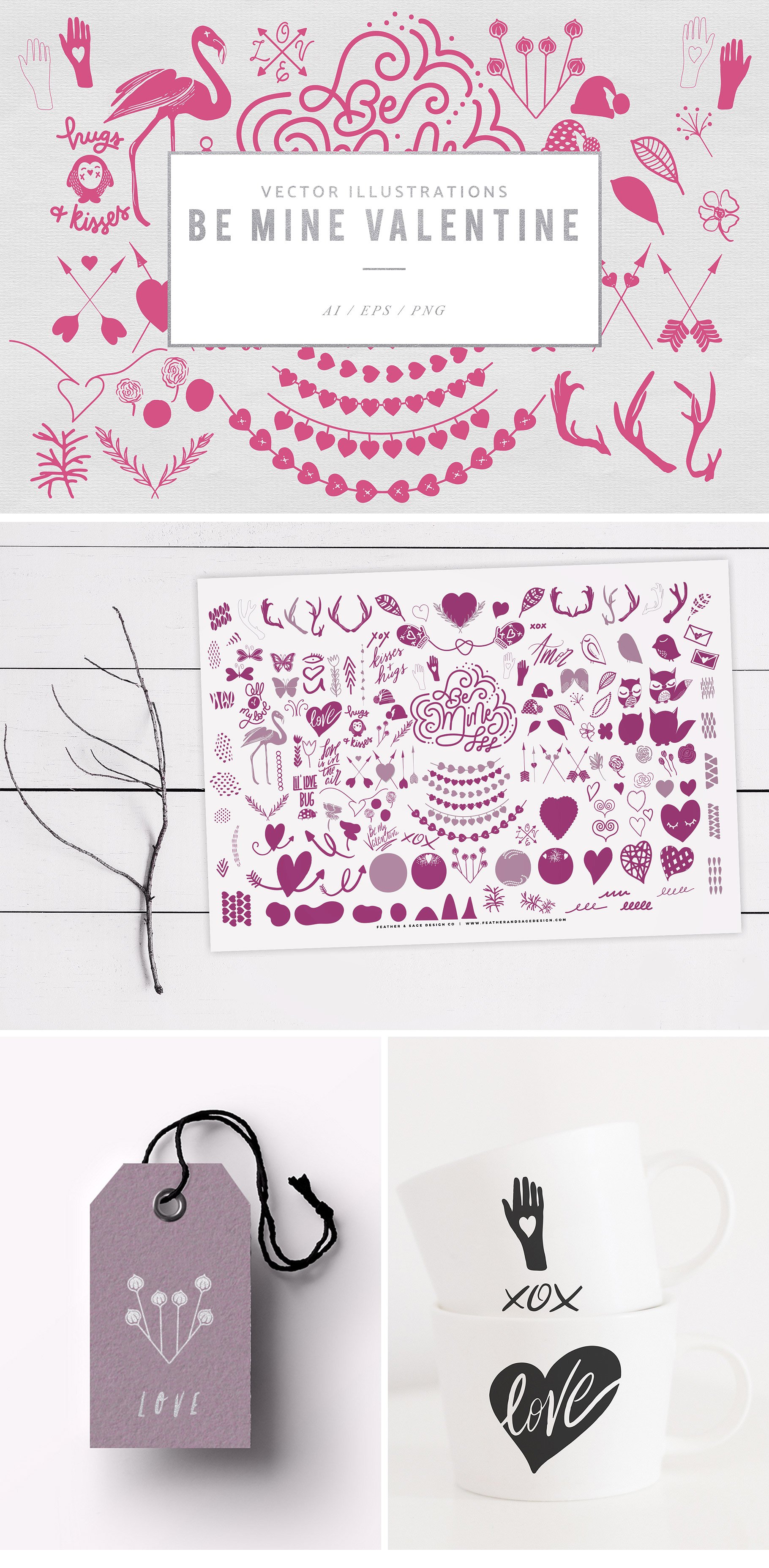 高品质的矢量情人节爱情元素大集合