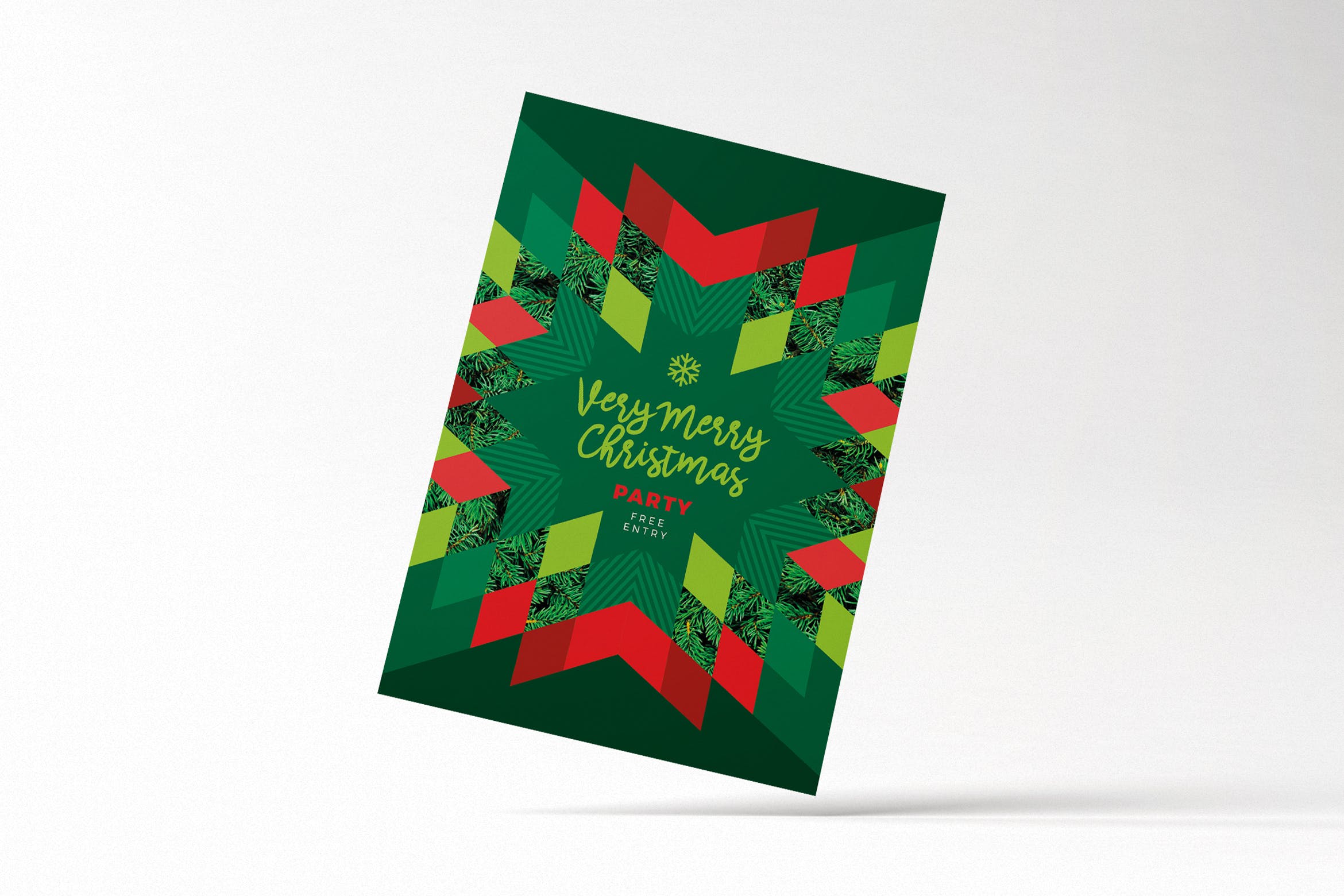 现代圣诞节活动派对邀请贺卡设计模板 Modern Merry Christmas Card