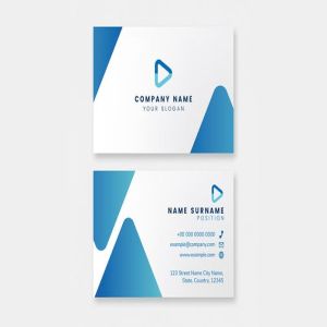 蓝色设计风格企业名片设计模板下载 Professional Blue Business Card Template插图3