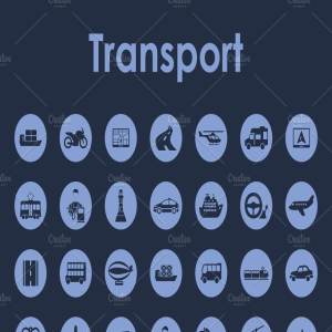 42枚简约的交通运输图标  42 transport simple icons