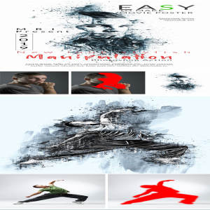 炫酷水墨照片效果的PS动作 Ink Manipulation Photoshop Action [atn]