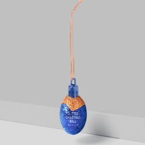 闪闪发光圣诞装饰球样机模板 Glitter Christmas Ball Mockup