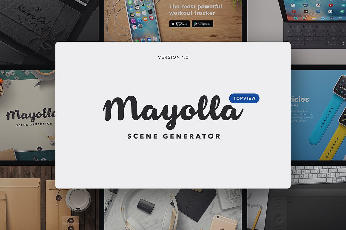 超级场景样机素材包 Scene Generator Mayolla