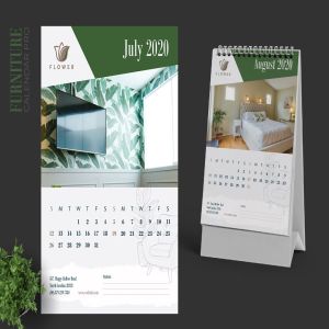 家具/室内装饰设计主题2020年活页台历日历模板 2020 Furniture / Interior Calendar Pro插图5