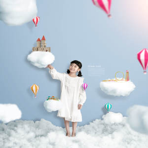 云层梦境儿童主题海报设计素材