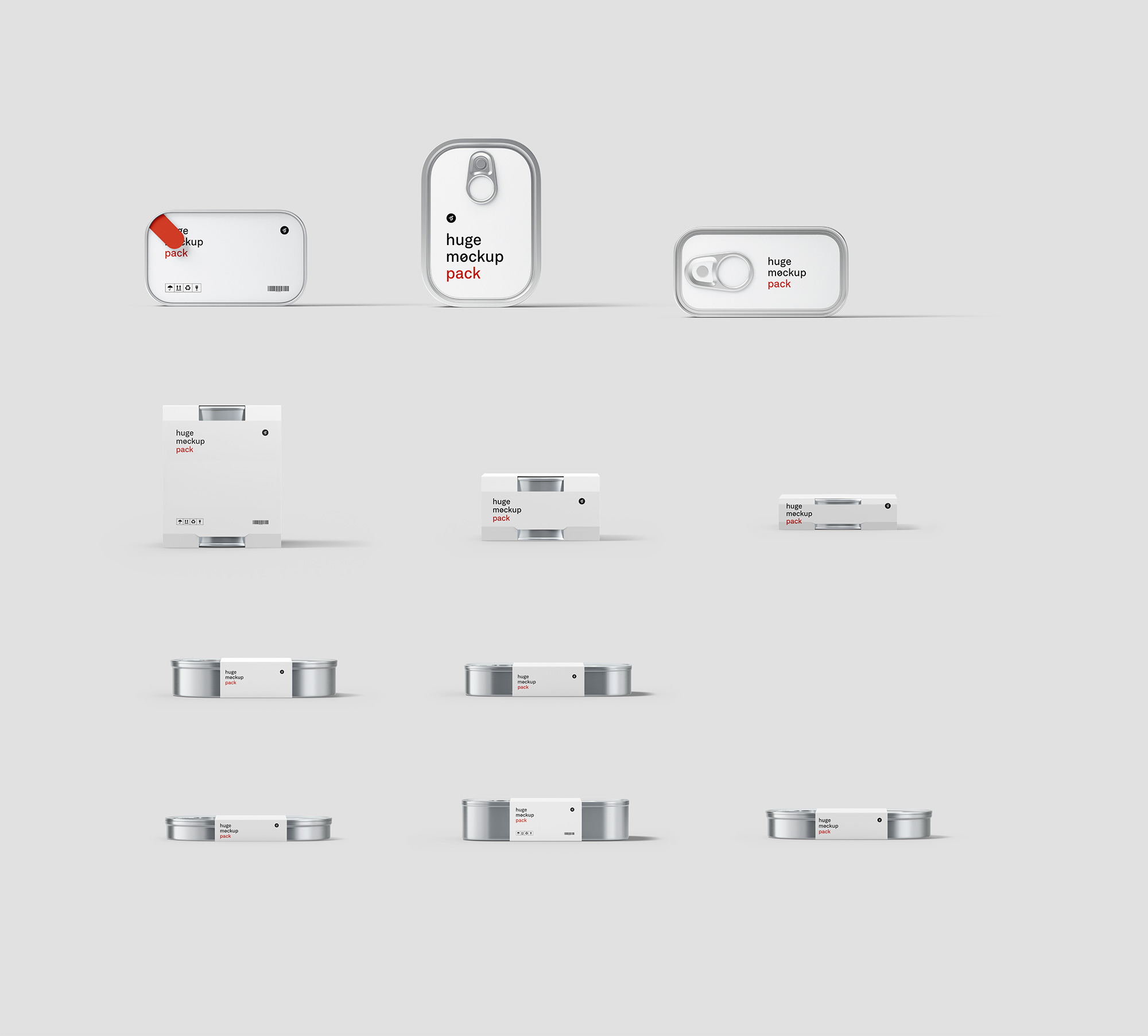 铁盒罐头包装样机模板Tin Boxes and Canned Goods Mockups
