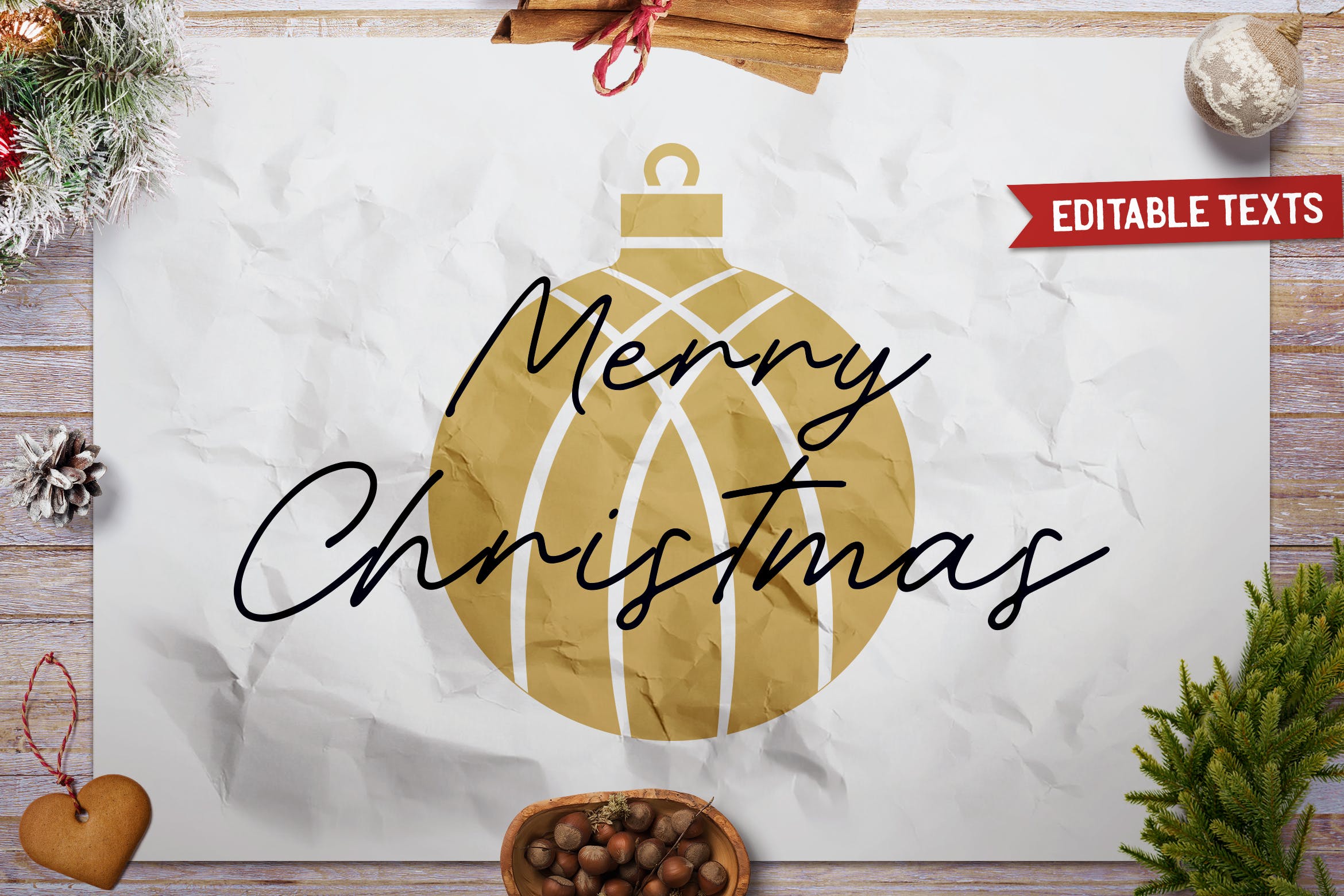 圣诞节主题T恤圣诞装饰球&祝语印花图案设计模板 Christmas Ball T-Shirt. Vector Print, Xmas Quote