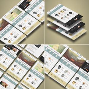 3D立体图网站UI设计效果图样机 3d Website Display Mockup